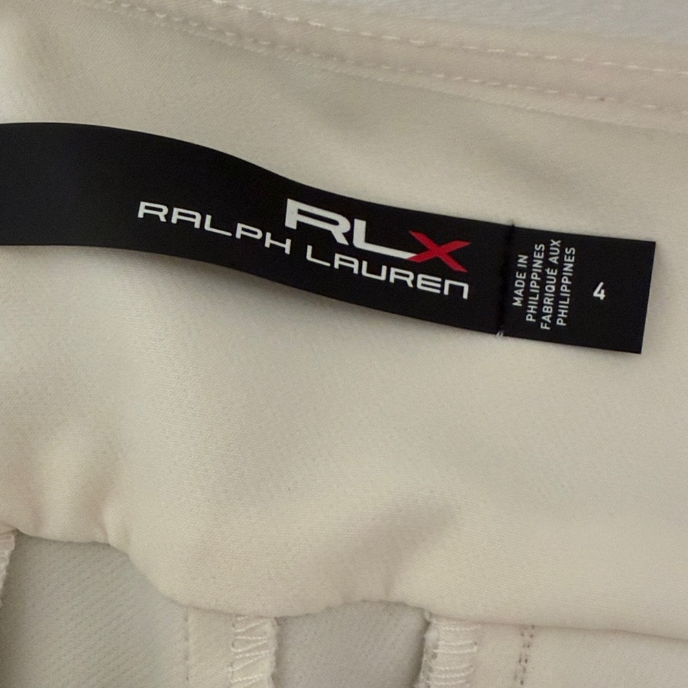 RLX Ralph Lauren Eagle Golf/Activewear White Pants Size 4 - Picture 2 of 12
